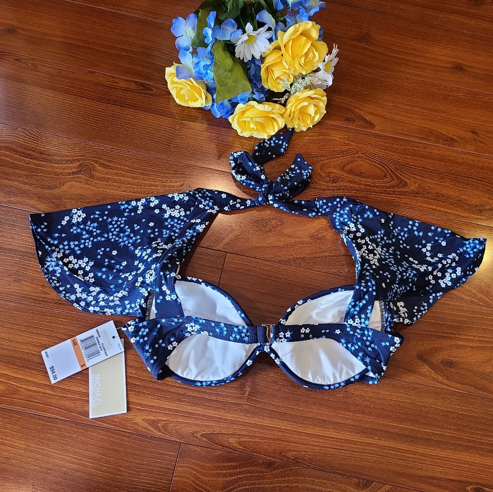 Michael Kors  Blue Bikini Top Small - Picture 5 of 7